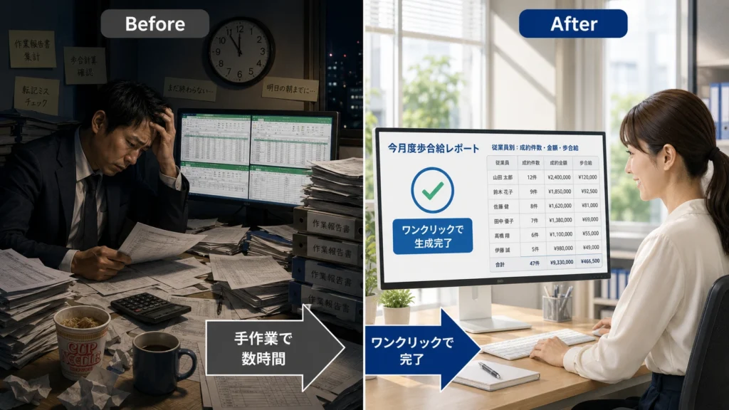 職種別の管理難易度比較グラフ